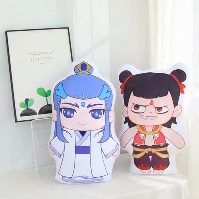 新品国漫哪吒闹海抱枕二次元白龙玩偶哪吒公仔抱枕腰靠敖丙公仔