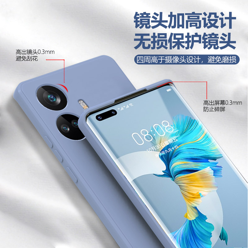 Realme10手机壳真我10pro+新款opporealme液态硅胶保护套oppo全包防摔reαlme真我十por加男女relame磨砂外壳-图1