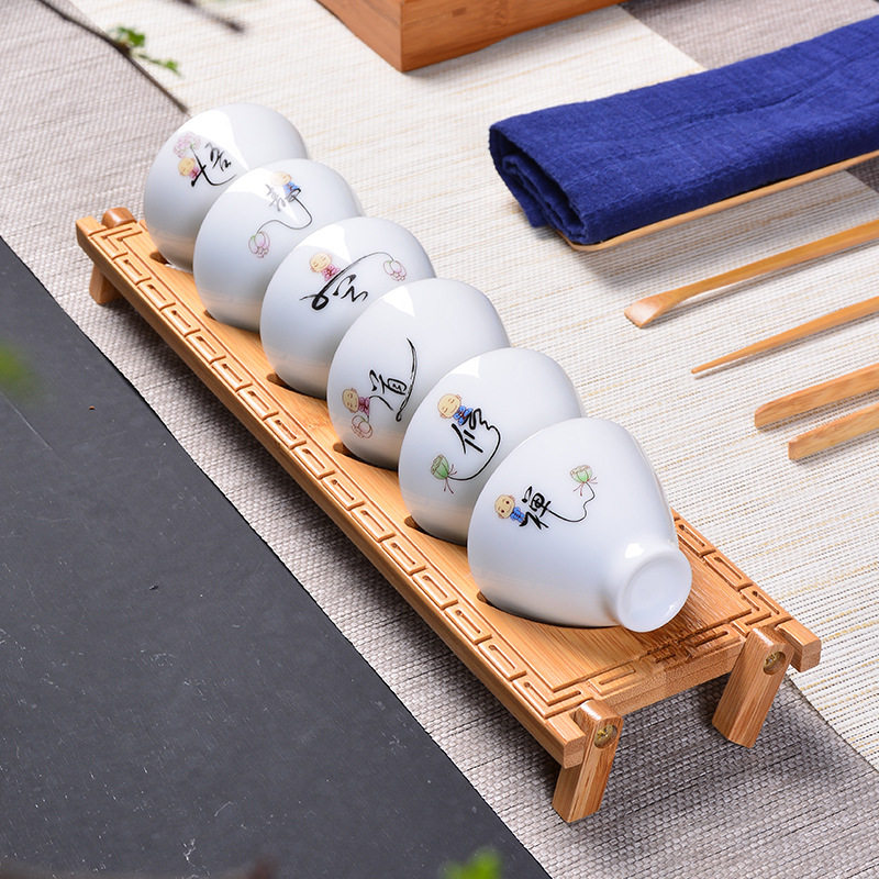 功夫茶杯收纳架架子晾杯架茶具沥水置物架实木竹制茶道配件茶杯架,淘宝优惠券,粉丝福利购,淘宝优惠卷