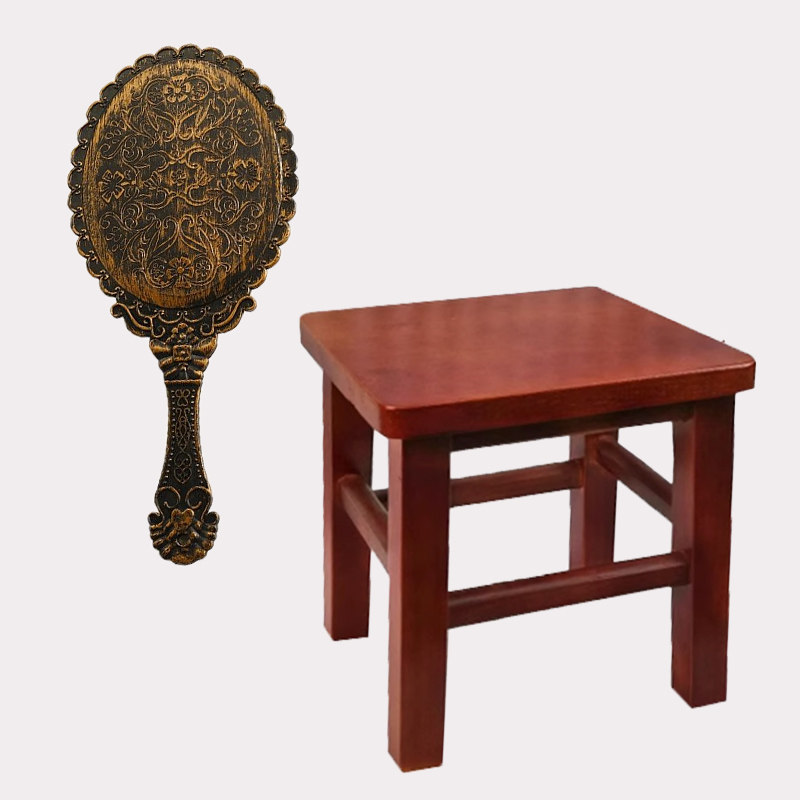 巧悦梳妆舞蹈道具板凳镜子儿童古典舞剧目考级跳舞专用实木矮凳子,淘宝优惠券,粉丝福利购,淘宝优惠卷