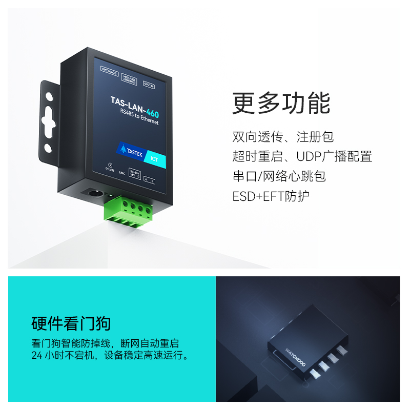 塔石485串口服务器转以太网网口通信modbus通讯模块rs485转tcp/ip网关rj45 - 图1