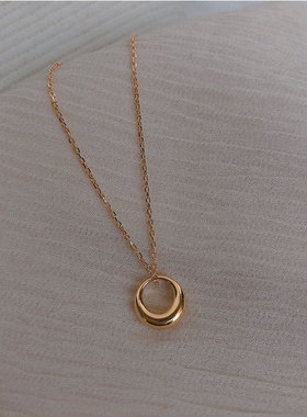 圆环水滴项链女2025新款爆款