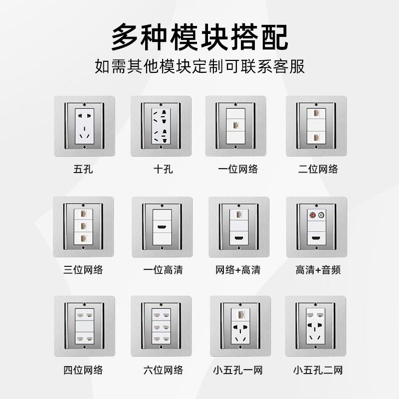 正派地插插座不锈钢防水地插超薄隐藏式地插隐形式地插座 三合一