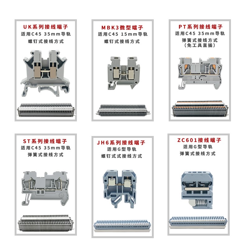 适用MBK3微型接线端子排UK系列E/Z导轨式0.2-2.5mm平方小型端子15 - 图2