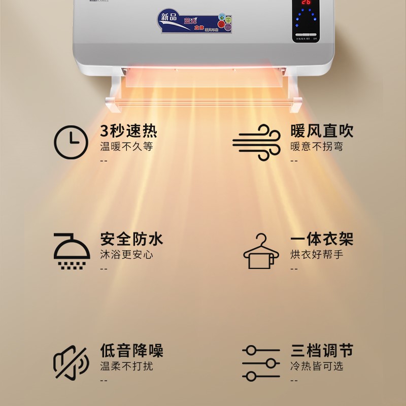 骆驼取暖器家用速热小型暖风机壁挂台式宿舍小浴室节能烘干电暖气 - 图0