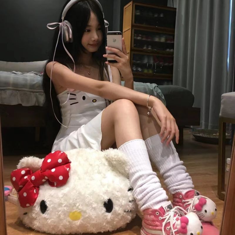 hellokitty大脸包包哈喽kitty单肩包大容量秋冬凯蒂猫托特书包 - 图2