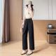 Summer Thin High Waist Drape ກາງເກງຂາຍາວຂອງແມ່ຍິງ