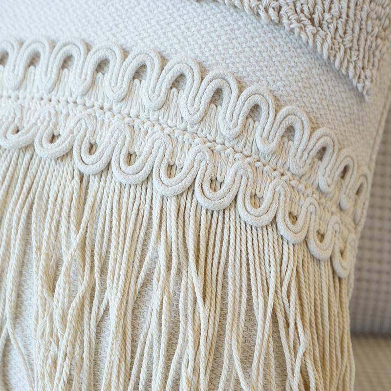 波西米亚圈绒抱枕编织花边床头靠垫套民宿沙发抱枕套家用靠枕坐垫,淘宝优惠券,粉丝福利购,淘宝优惠卷