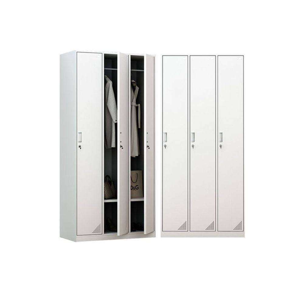 加厚三门更衣柜健身房浴室储物柜学校宿舍换衣柜带锁铁皮存包柜子,淘宝优惠券,粉丝福利购,淘宝优惠卷