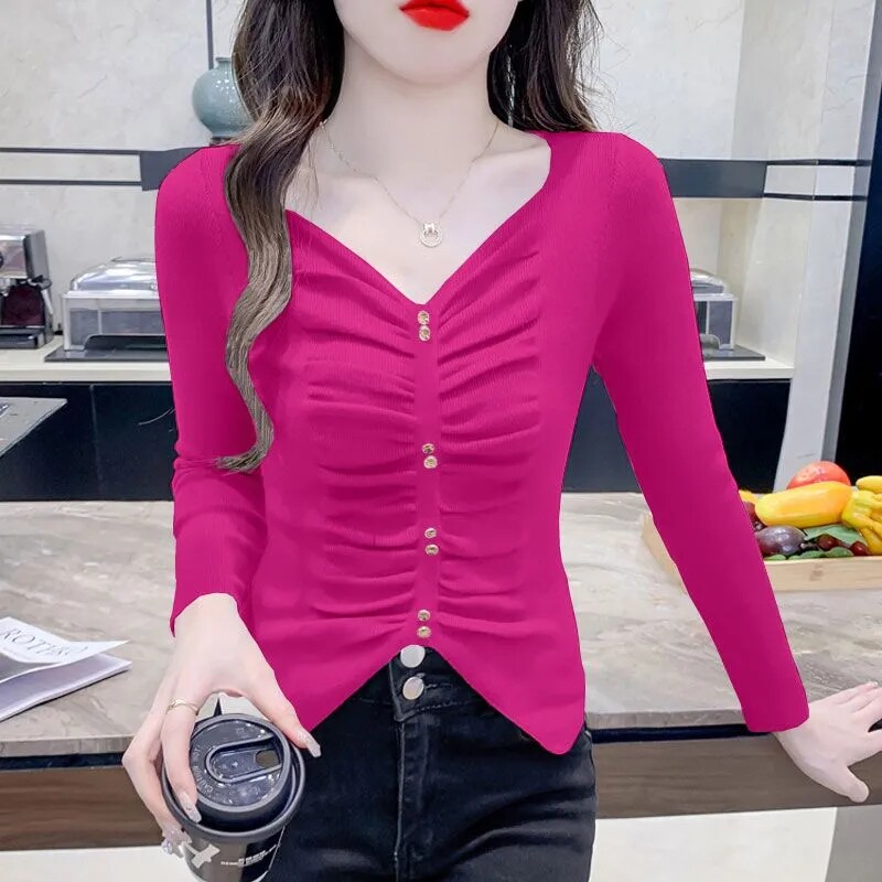 秋冬长袖打底衫秋季热销新款女装不规则t恤时髦时尚洋气秋装上衣
