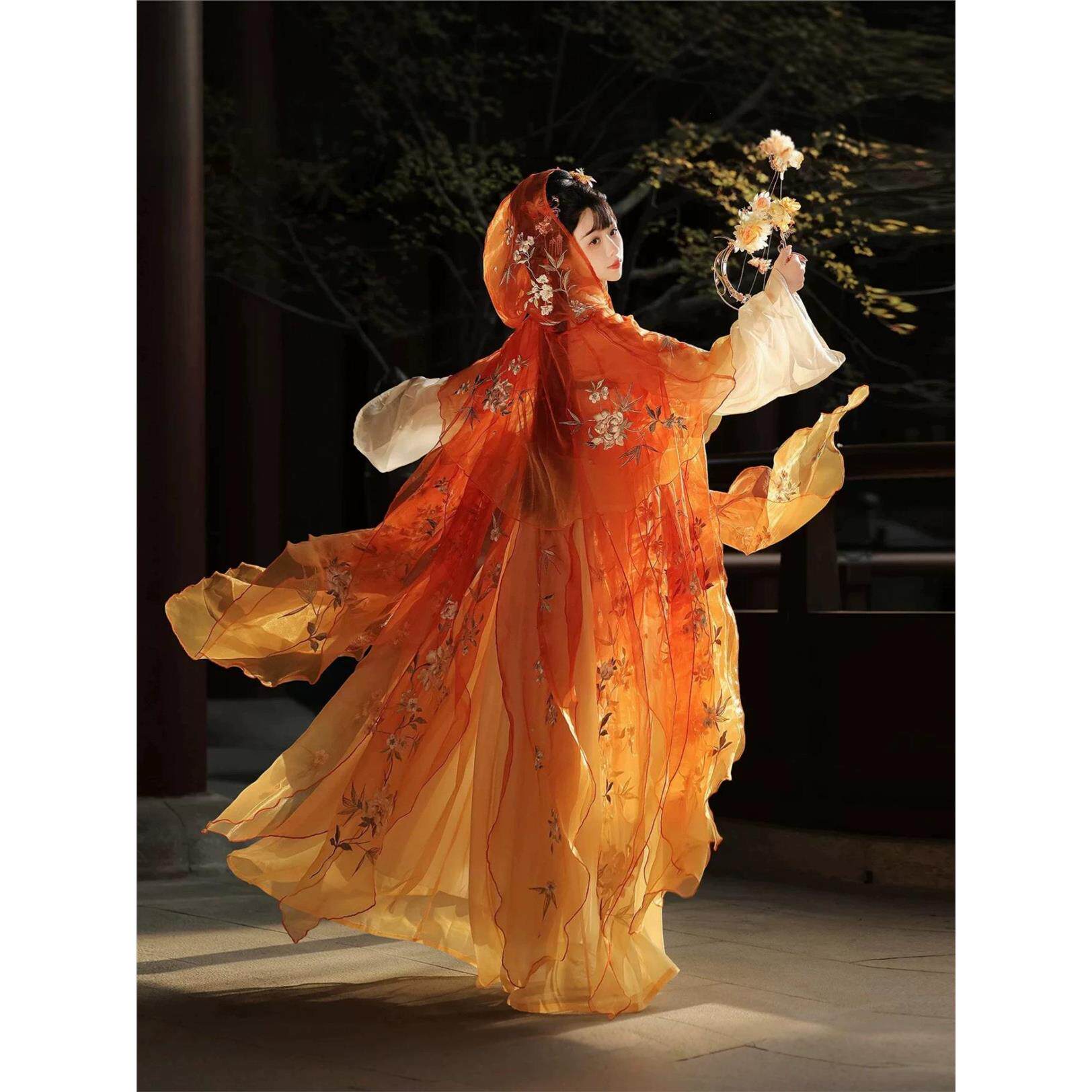 Original Hanfu Women's Heavy Industry Embroidered Flowers