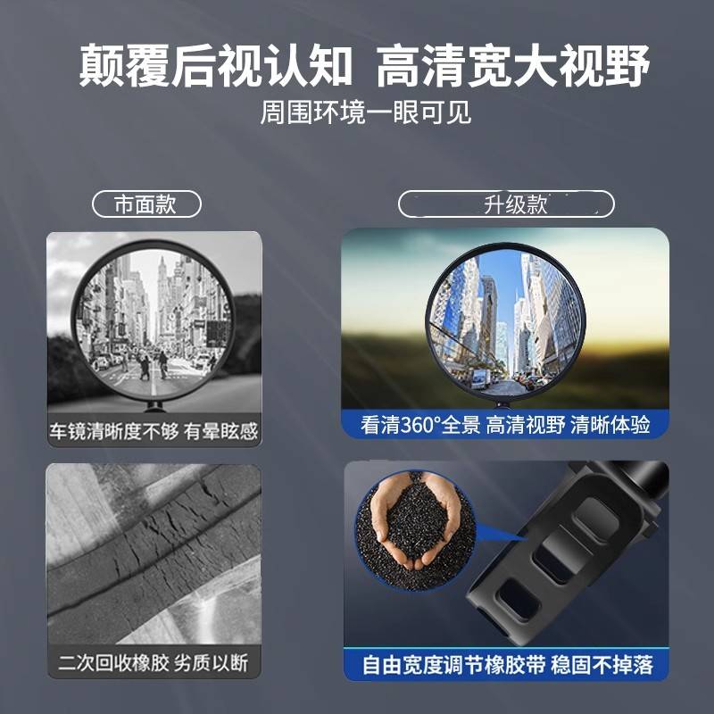 电动自行车后视镜通用广角凸面镜小型倒车镜电瓶单车山地车反光镜 - 图2