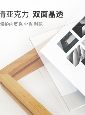 相框台卡桌牌实木架榉木框相册