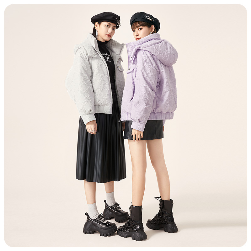 【淘】a21女装休闲短款宽松长袖羽绒 a21女装羽绒服