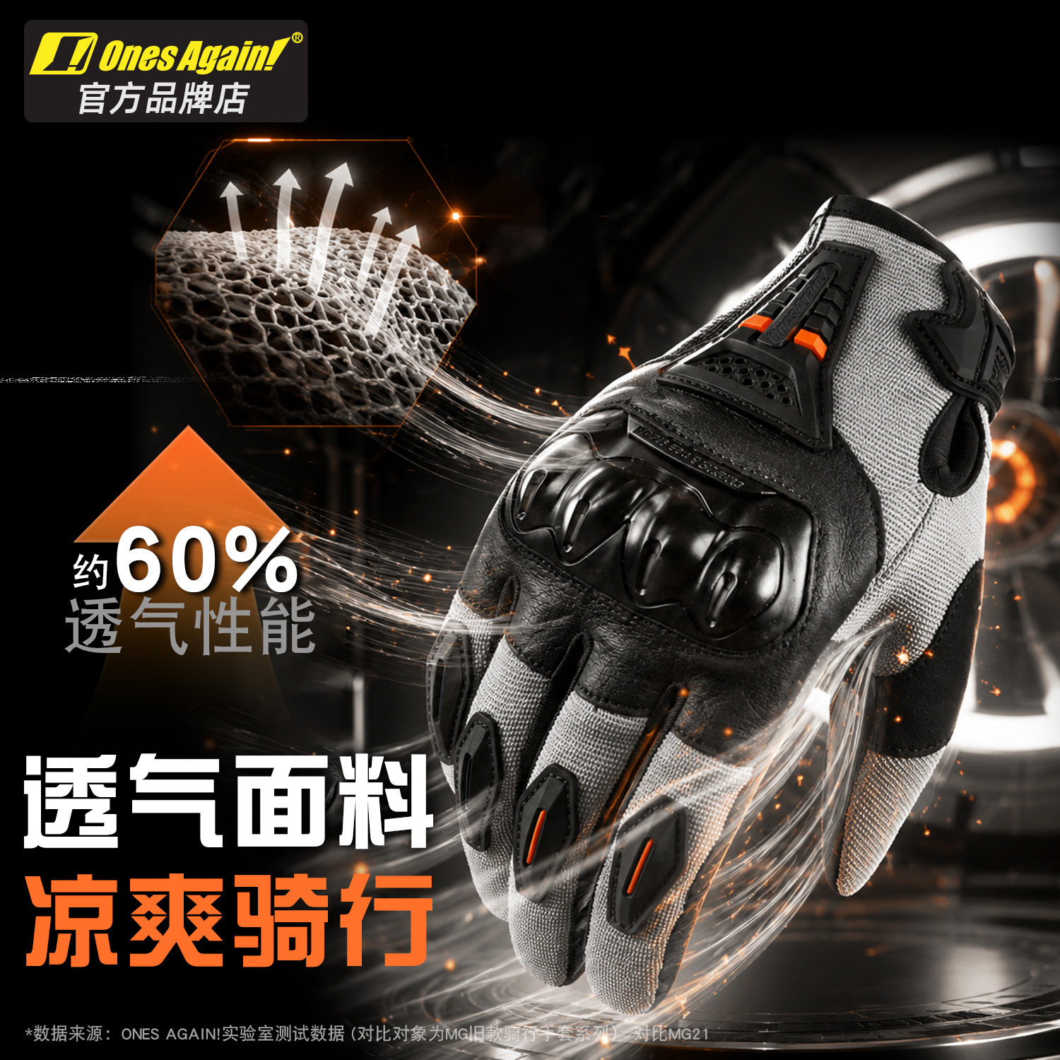 Summer motorcycle anti-fall carbon fiber gloves, breathable and non-slip