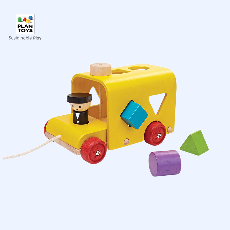 plantoys蒙氏早教益智形状配对巴士学步推拉车儿童积木玩具5121,淘宝优惠券,粉丝福利购,淘宝优惠卷
