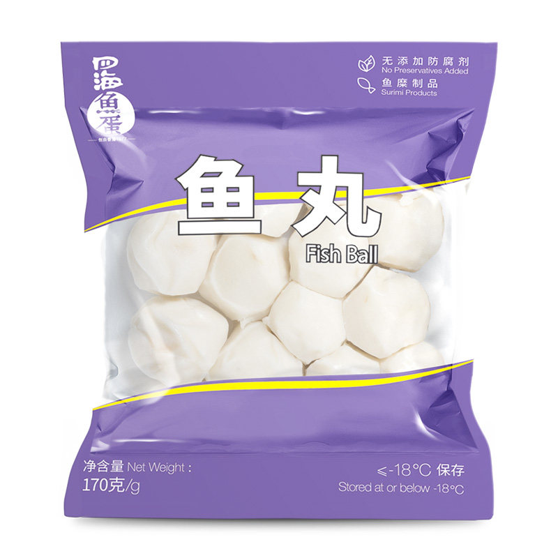 四海鱼蛋供港品质 火锅烧烤串串关东煮Q弹丸子潮汕风味鱼丸170g,淘宝优惠券,粉丝福利购,淘宝优惠卷