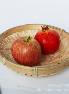 竹编菜筐子竹篮面包篮馒头筐厨房