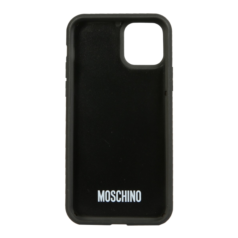 Moschino莫斯奇诺女士条纹印花IPHONE 11 PRO ITALIAN标语手机壳-图0