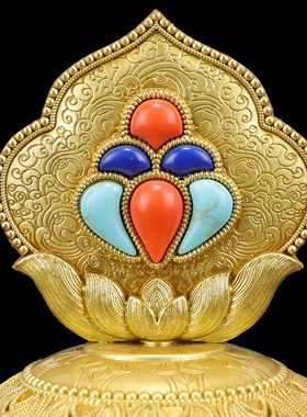 慧宝八吉祥宝藏瓶A款黄铜摩尼瓶