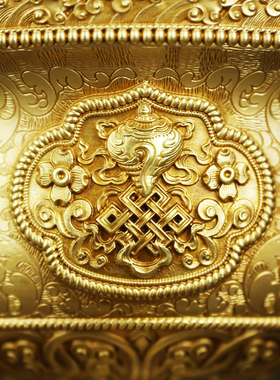 慧宝灯座黄铜寺院佛堂桌面摆件