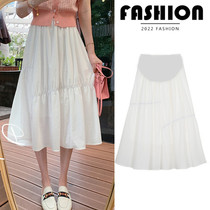 Pregnant Woman Half Body Dress Summer Dress 2022 New Casual Snowspun Dresses Summer Loose Medium Long Prints of Pregnancy Womens Exodus Tide