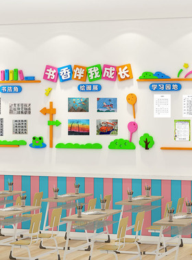 文化墙贴学习园地黑板报装饰