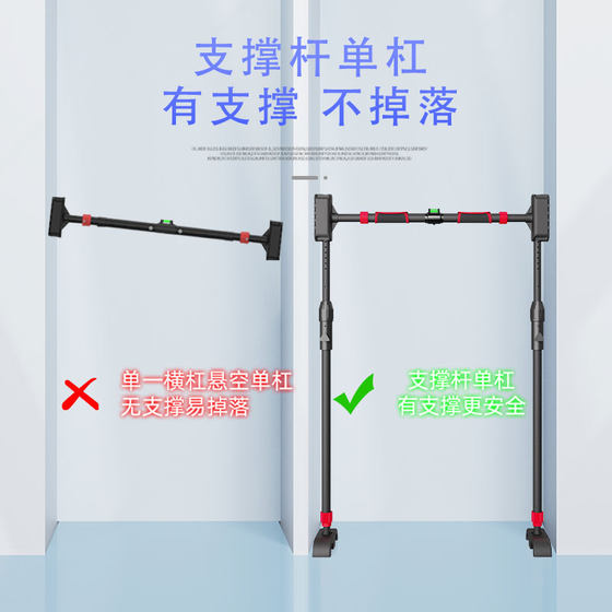 Hole-free horizontal bar home indoor pull-up device