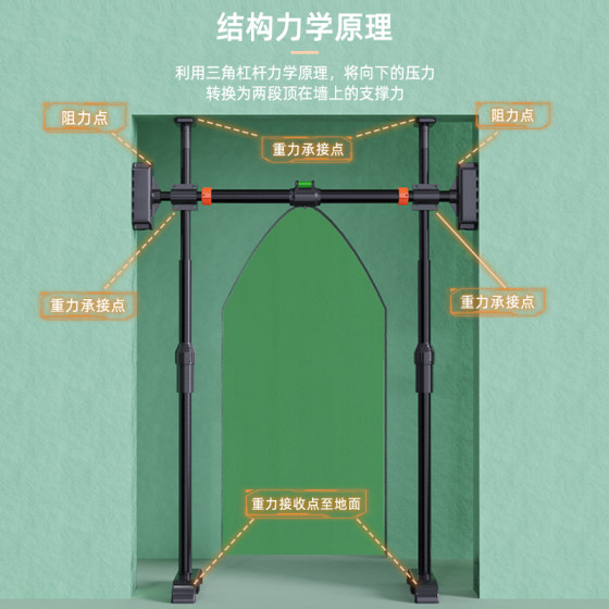 There is a support rod that will not fall off. The horizontal bar does not need to be punched for home use.