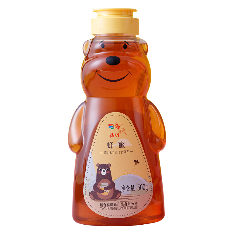 纯正天然野生百花农家福明小熊瓶 福明食品蜂蜜