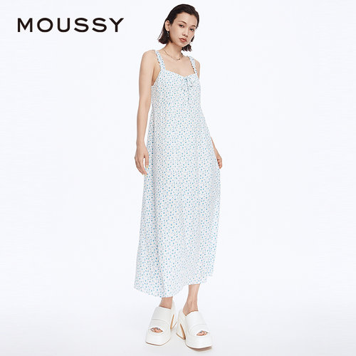 MOUSSY 春季甜美俏皮森系度假风碎花吊带连衣裙女028HS730-1871 - 图2
