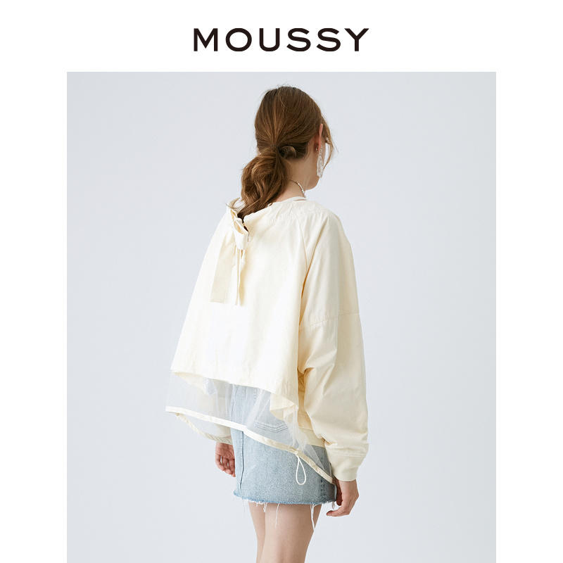 MOUSSY 2023春夏可调节一字领OVERSIZE夹克外套028GA230-5460 - 图3