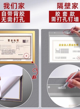 餐饮营业执照卫生许可证公示牌健康证公示栏监督信息管理展示板