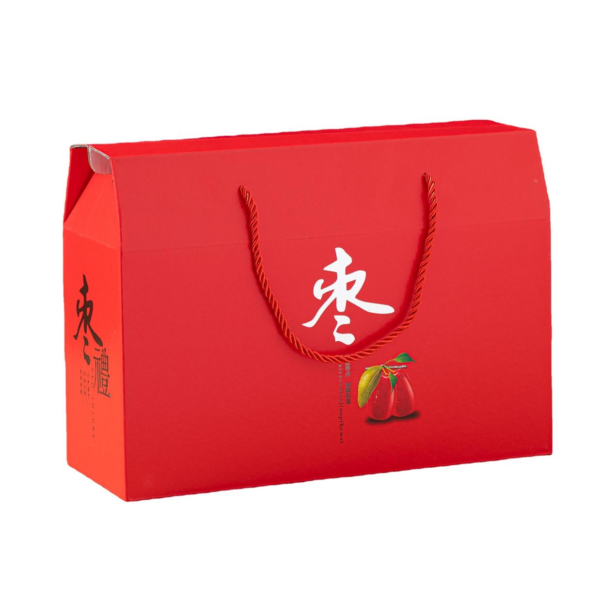 现货新疆特产干果礼品彩盒红枣农产品土特产手提包装瓦楞纸盒 - 图3