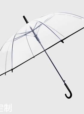 厂家现货印logo阿波罗拱形PVC透明伞 儿童成人礼品蘑菇伞