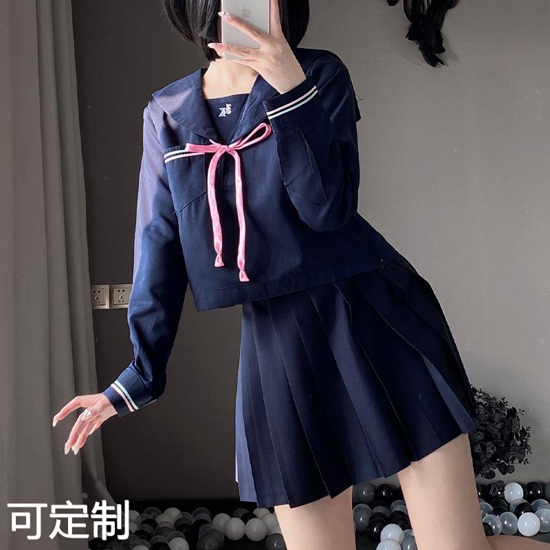 流星jk制服水手服校供班服套装长短袖基础款日系制服厂家-图2