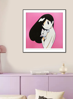 天野健限量版画维纳斯与猫Venus