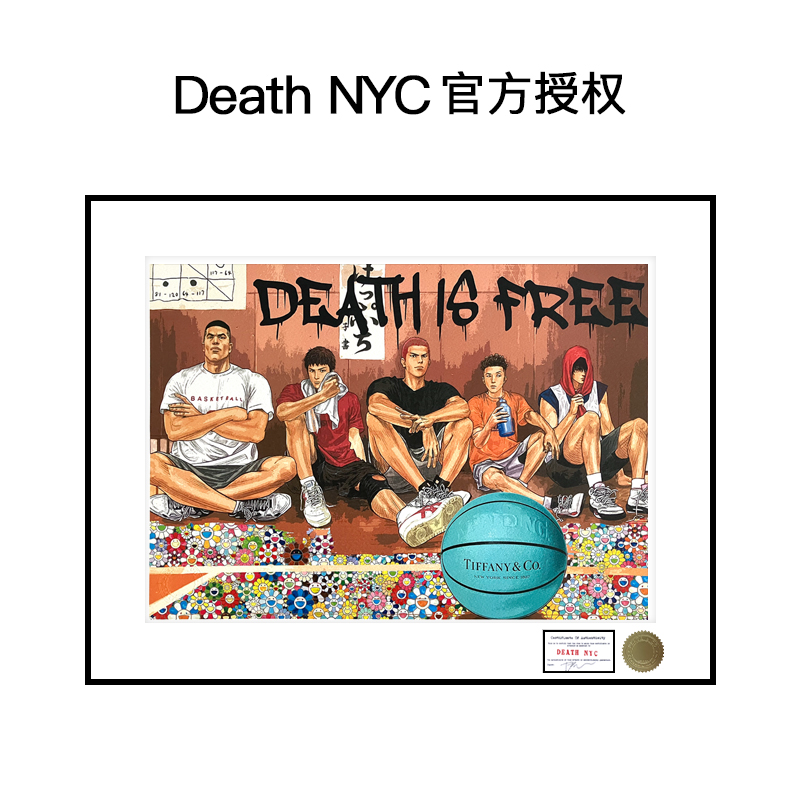 Death NYC官方授权灌篮高手限量亲签潮流版画正品保真装饰画-图0