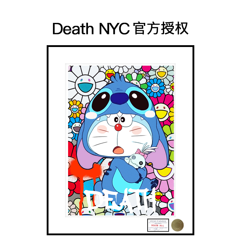 [爆款推荐]DeathNYC官方授权版画哆啦A梦限量潮流正品装饰画 - 图0