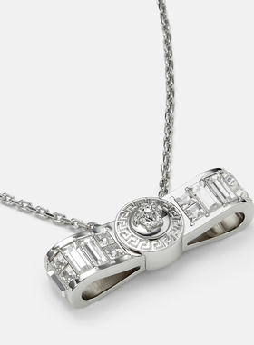 【季末优惠】VERSACE/范思哲 女士Gianni Ribbon吊坠项链