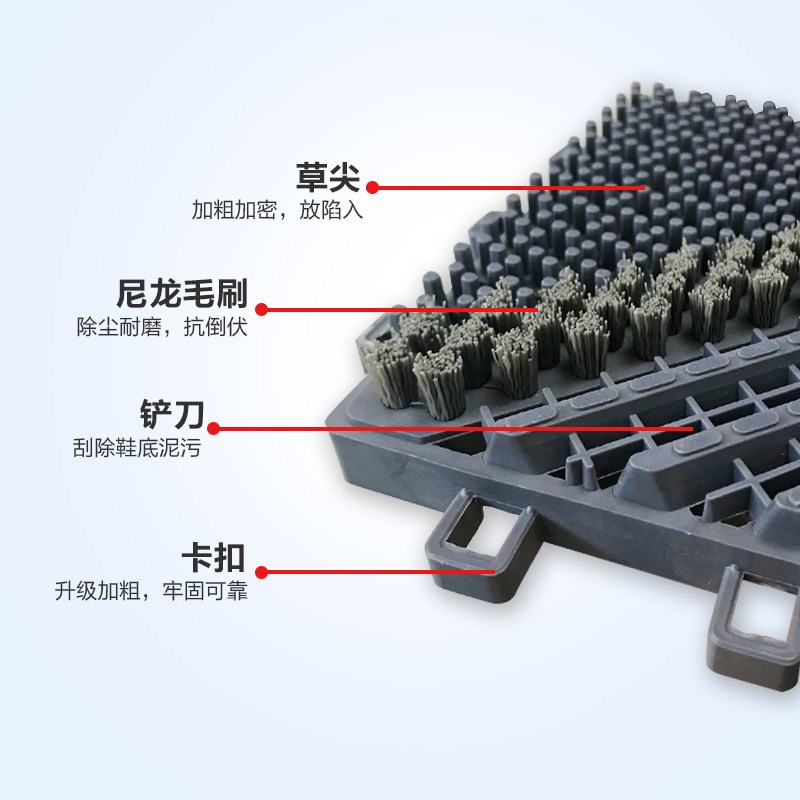 新款地垫厂家进门室外入户镂空塑料门前拼接防滑刮泥脚垫除尘门垫 - 图0