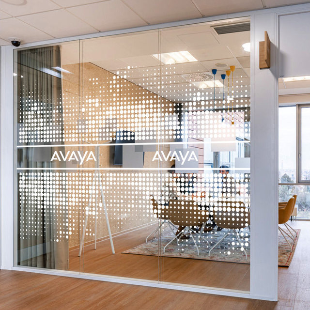 Partition decoration white simple style custom glass sticker