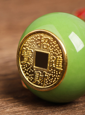 陶瓷葫芦摆件吉祥招财客厅玄关车载挂件新居办公室如意葫芦挂件