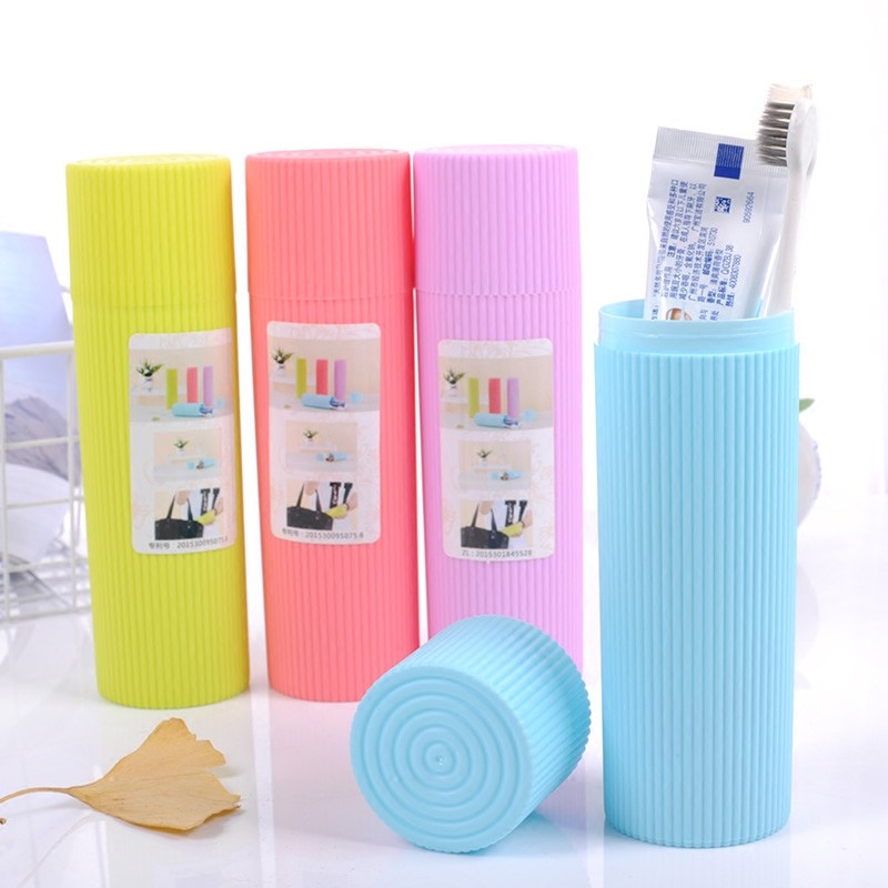 旅行用品牙刷牙膏收纳盒便携式牙刷筒洗漱杯创意拼色牙具盒牙刷盒,淘宝优惠券,粉丝福利购,淘宝优惠卷