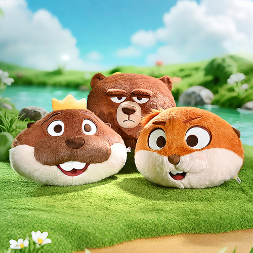 迪士尼 potdemiel蜂蜜罐河狸变身计划毛绒玩偶公仔靠睡抱枕生礼物 - 图3