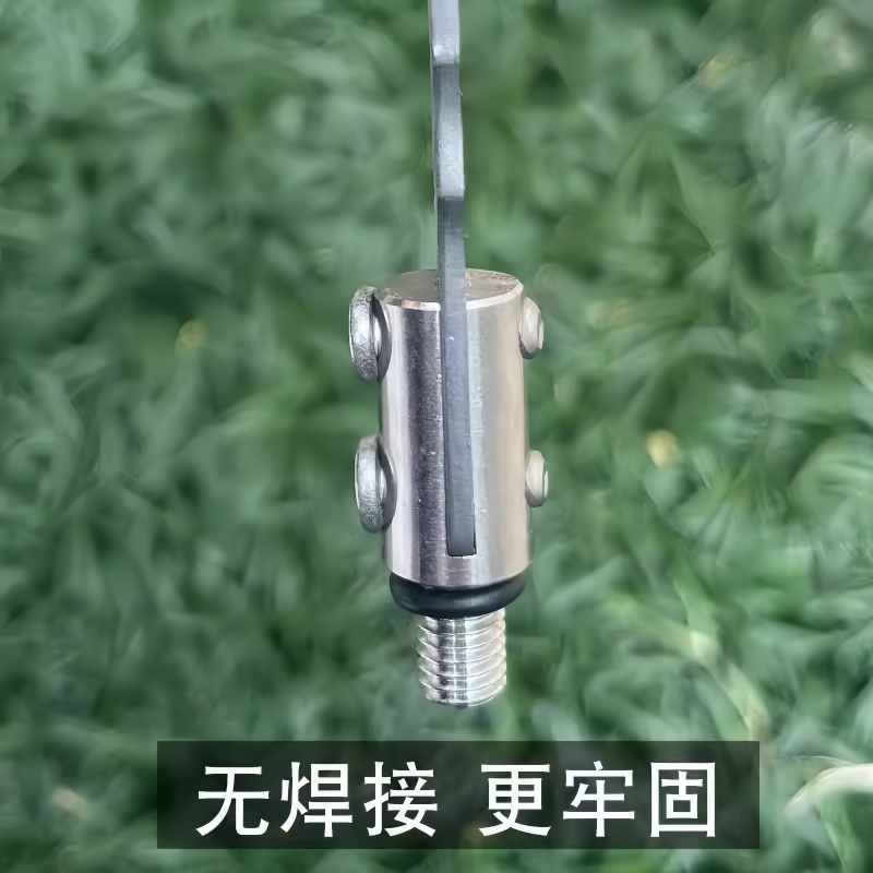 割草刀钓鱼专用无焊接割水草弯刀加厚铜接头镰刀通用8mm头便携野 - 图3