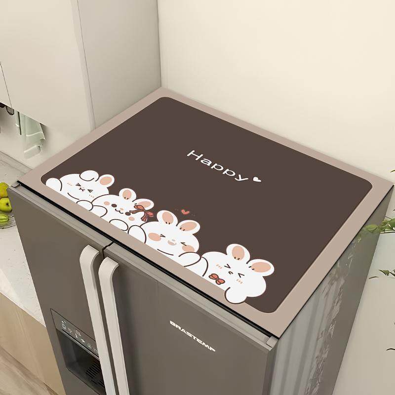 洗衣机遮盖布冰箱防尘盖垫卡通新款单双开门顶盖巾罩垫子单开门遮,淘宝优惠券,粉丝福利购,淘宝优惠卷