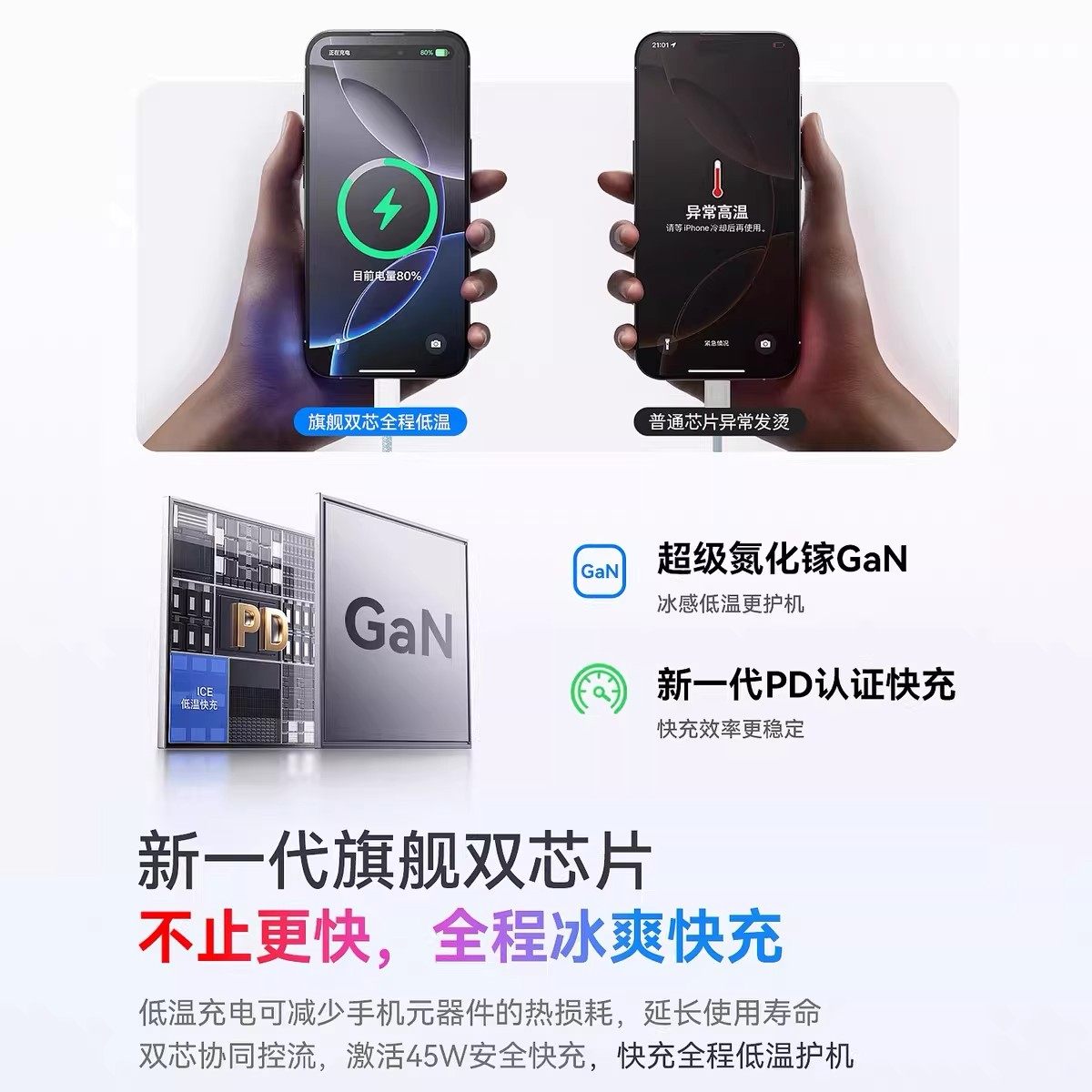 PD45w氮化镓适用苹果16充电器15promax快充iPhone17插头14手机小冰块充电头typec数据线原套装正品ipad平板13,淘宝优惠券,粉丝福利购,淘宝优惠卷