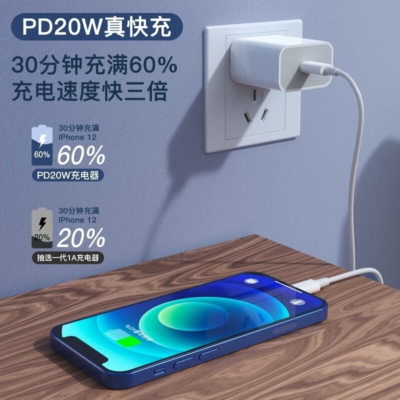 适用20W苹果iPad第8/9代数据线A2270充电线器PD快充头A2602加长2米A2428A2429A2430A2603A2604A2605平板Aiw - 图1