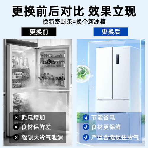 适用于奥马BCD 192DC 203DBK 212DBAKJ密封条胶条门封条磁性皮圈 - 图3